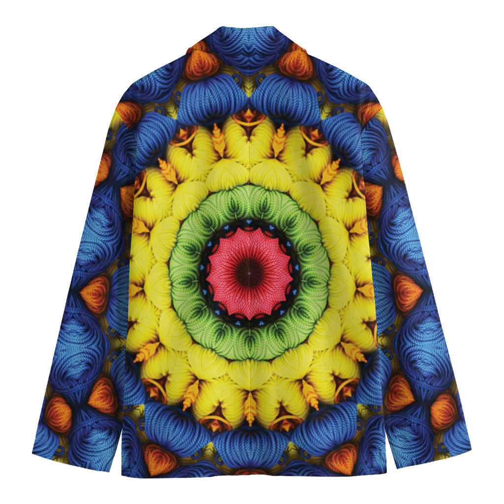 Colorful Kaleidoscope Print Men's Blazer
