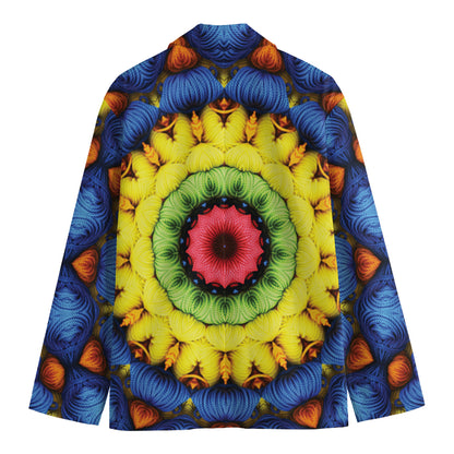 Colorful Kaleidoscope Print Men's Blazer