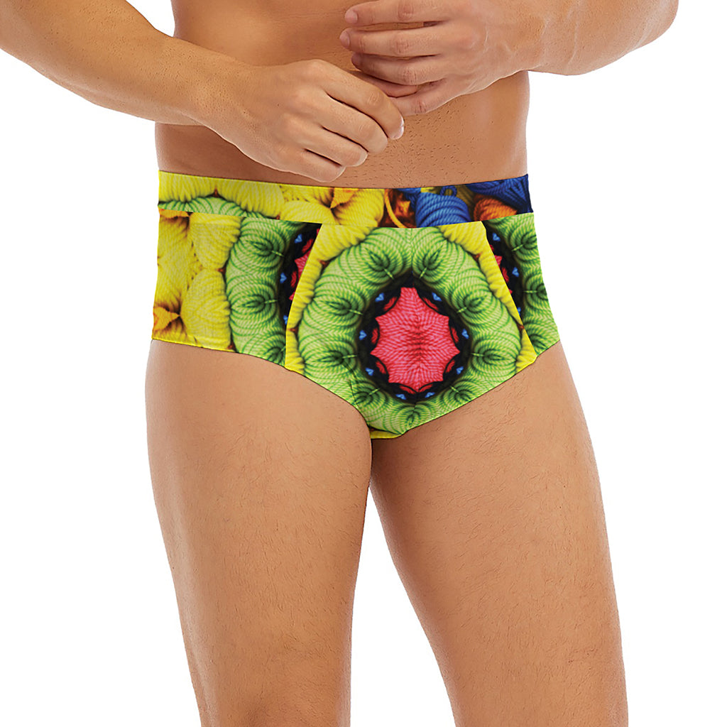 Colorful Kaleidoscope Print Men's Briefs