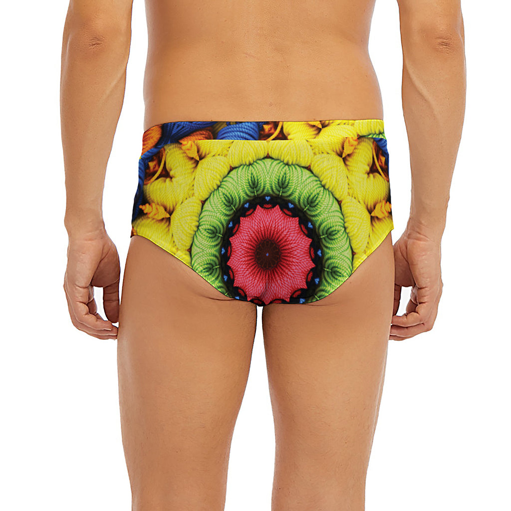 Colorful Kaleidoscope Print Men's Briefs
