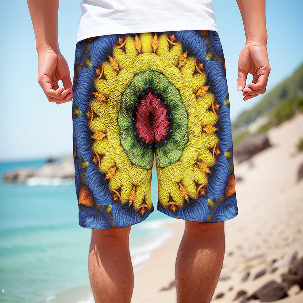 Colorful Kaleidoscope Print Men's Cargo Shorts