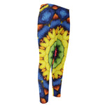 Colorful Kaleidoscope Print Men's Compression Pants