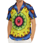 Colorful Kaleidoscope Print Men's Deep V-Neck Shirt