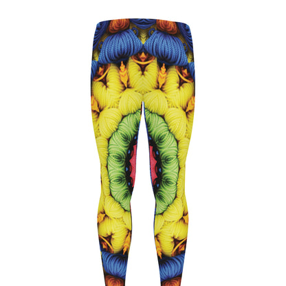 Colorful Kaleidoscope Print Men's leggings
