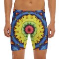 Colorful Kaleidoscope Print Men's Long Boxer Briefs