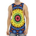 Colorful Kaleidoscope Print Men's Muscle Tank Top