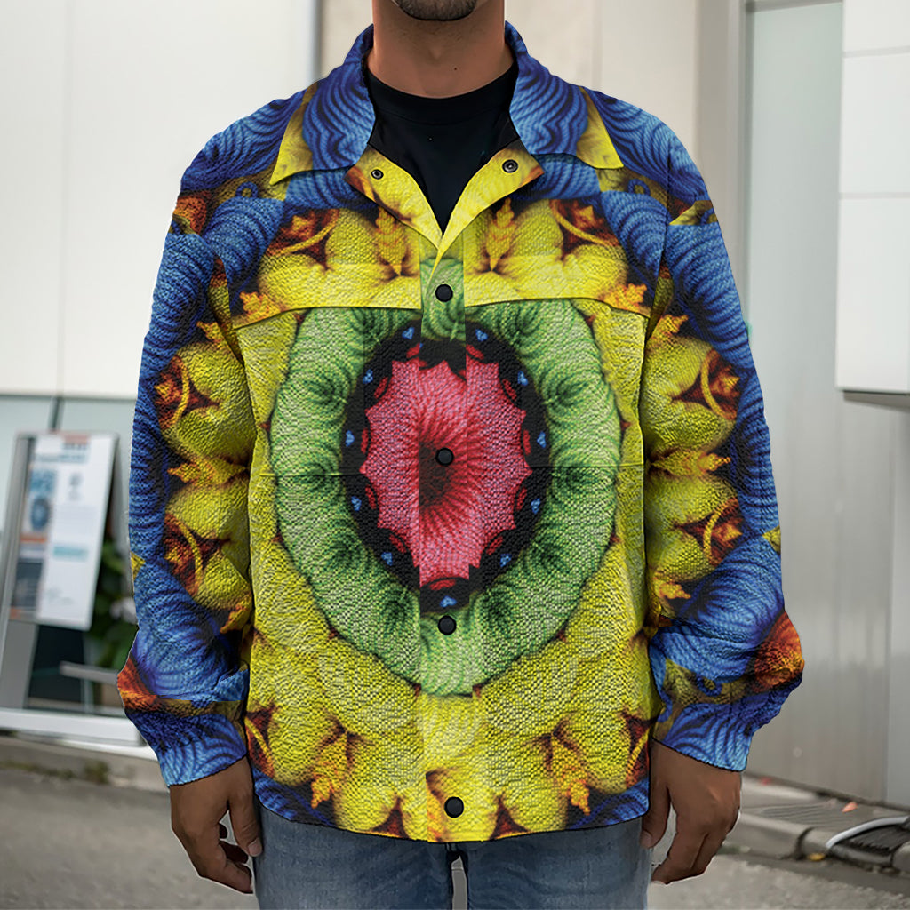 Colorful Kaleidoscope Print Men's Shirt Jacket