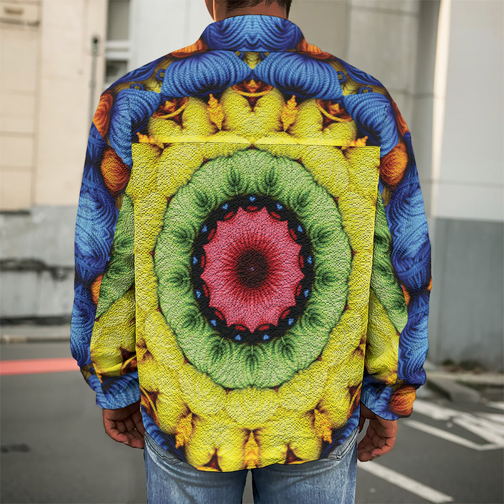 Colorful Kaleidoscope Print Men's Shirt Jacket