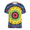 Colorful Kaleidoscope Print Men's Athletic T-Shirt