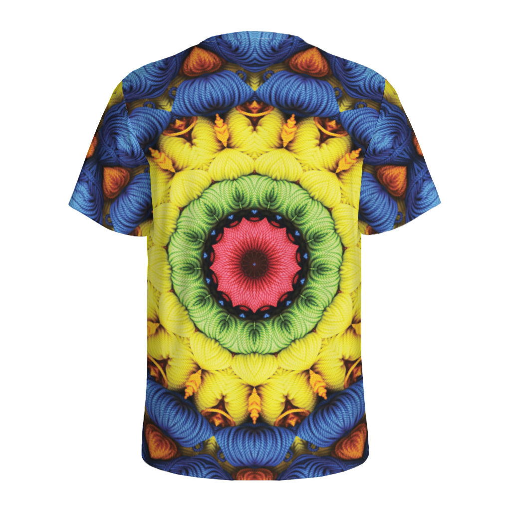 Colorful Kaleidoscope Print Men's Sports T-Shirt