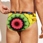 Colorful Kaleidoscope Print Men's Swim Briefs