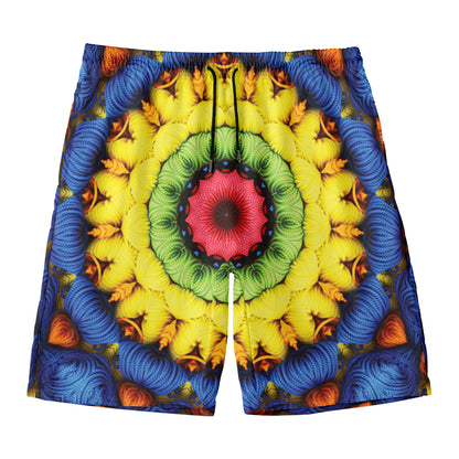 Colorful Kaleidoscope Print Men's Swim Trunks