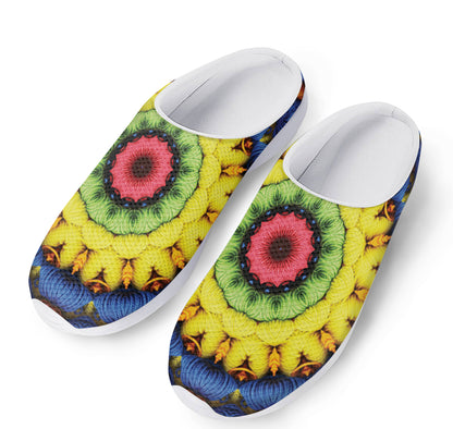 Colorful Kaleidoscope Print Mesh Casual Shoes
