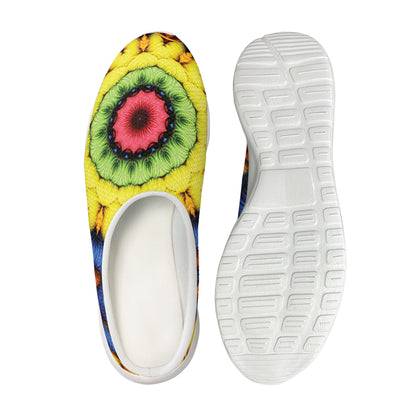 Colorful Kaleidoscope Print Mesh Casual Shoes
