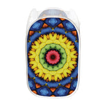 Colorful Kaleidoscope Print Mesh Laundry Hamper