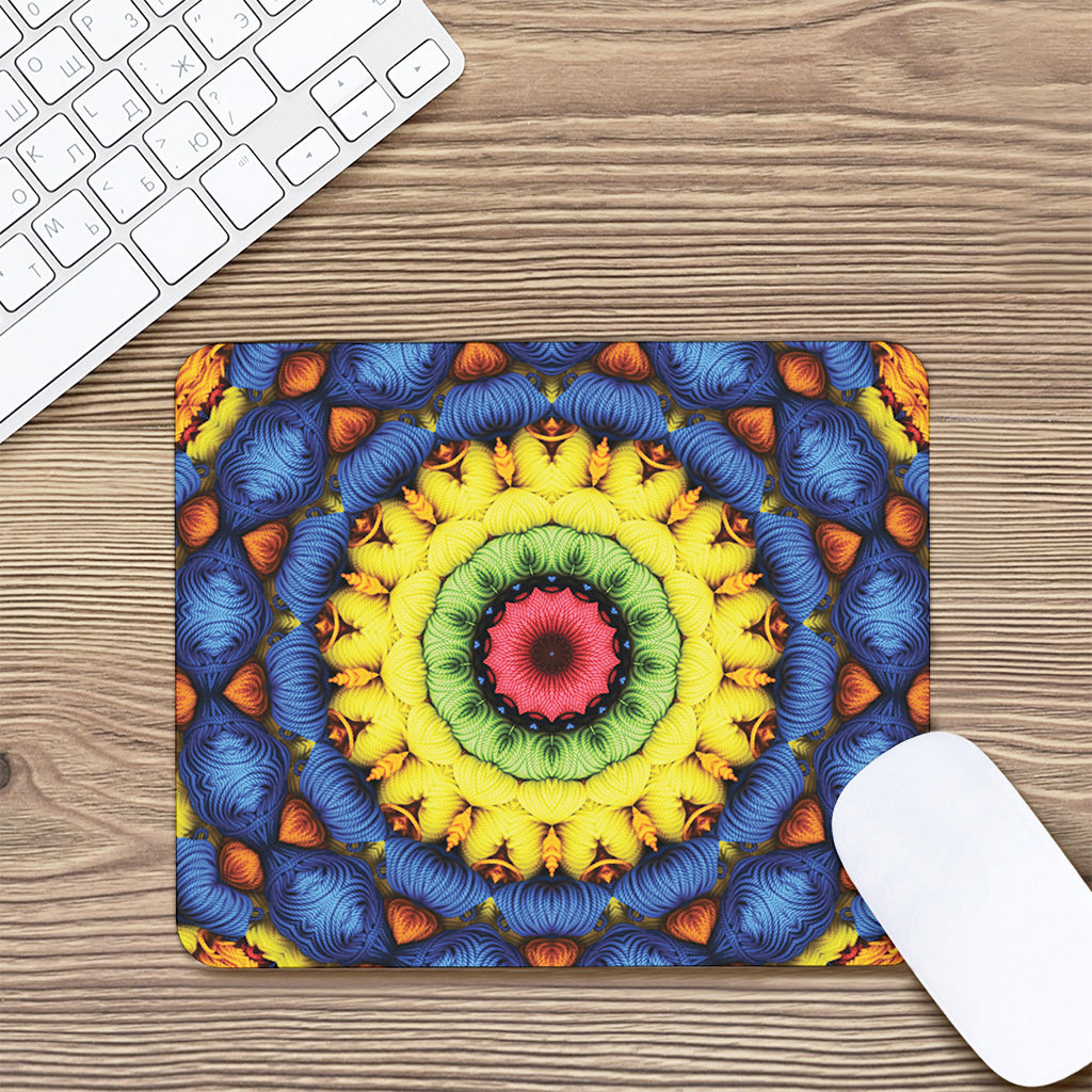 Colorful Kaleidoscope Print Mouse Pad
