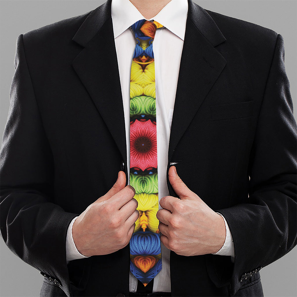 Colorful Kaleidoscope Print Necktie