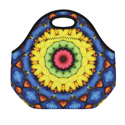 Colorful Kaleidoscope Print Neoprene Lunch Bag