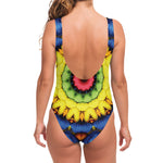 Colorful Kaleidoscope Print One Piece Swimsuit