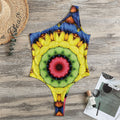 Colorful Kaleidoscope Print One Shoulder Bodysuit