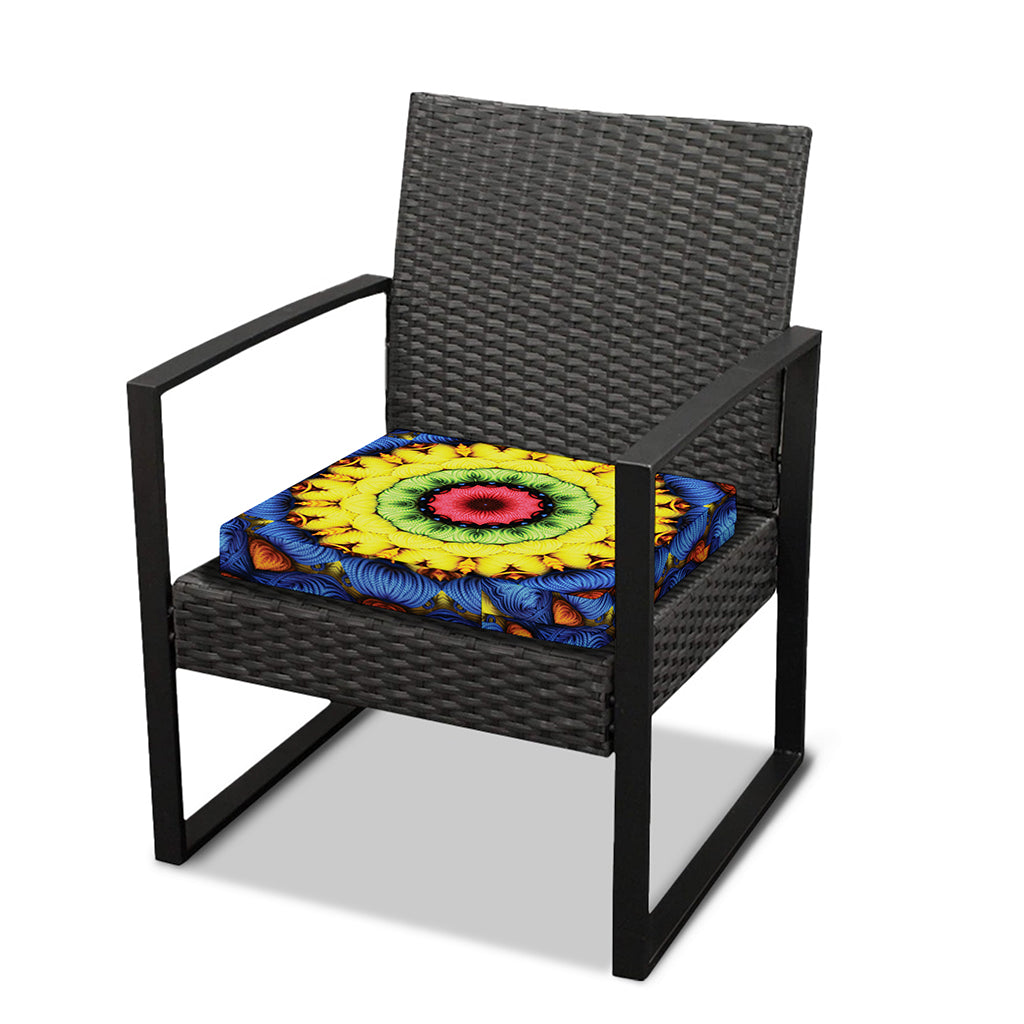 Colorful Kaleidoscope Print Outdoor Seat Cushion Cover