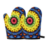 Colorful Kaleidoscope Print Oven Mitts