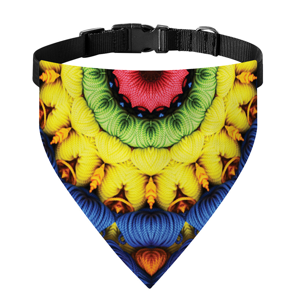 Colorful Kaleidoscope Print Over The Collar Dog Bandana