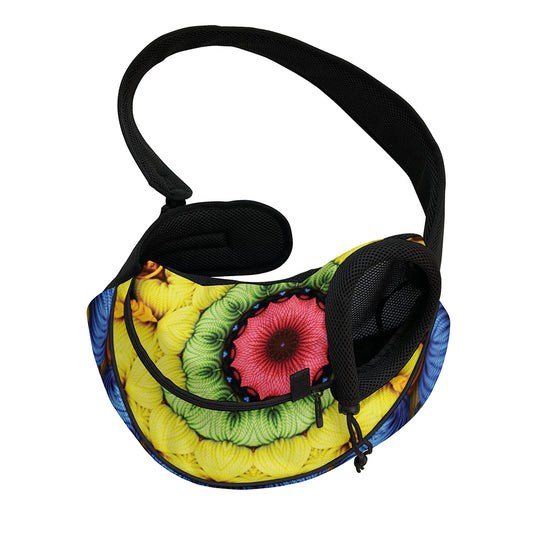 Colorful Kaleidoscope Print Pet Sling Carrier