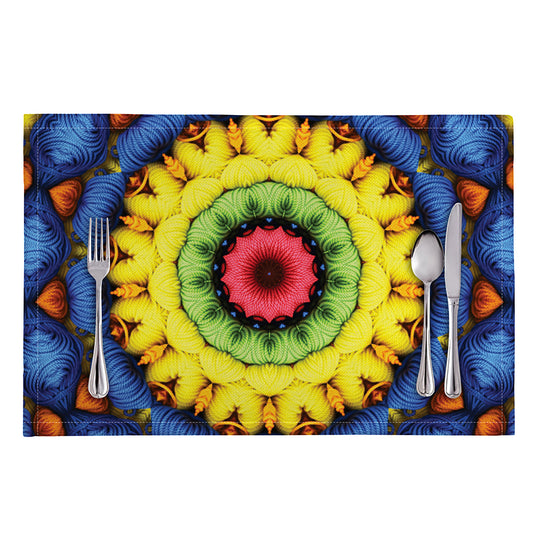 Colorful Kaleidoscope Print Placemat