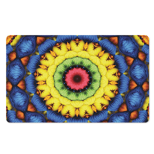 Colorful Kaleidoscope Print Polyester Doormat