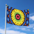 Colorful Kaleidoscope Print Polyester Flag