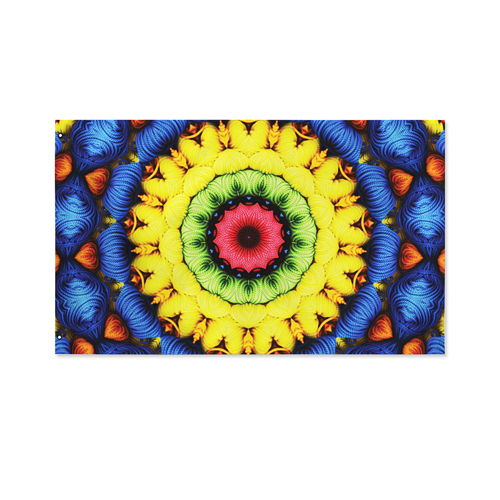 Colorful Kaleidoscope Print Polyester Flag