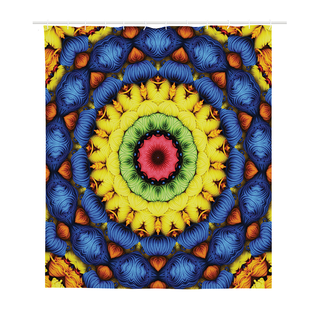 Colorful Kaleidoscope Print Polyester Shower Curtain
