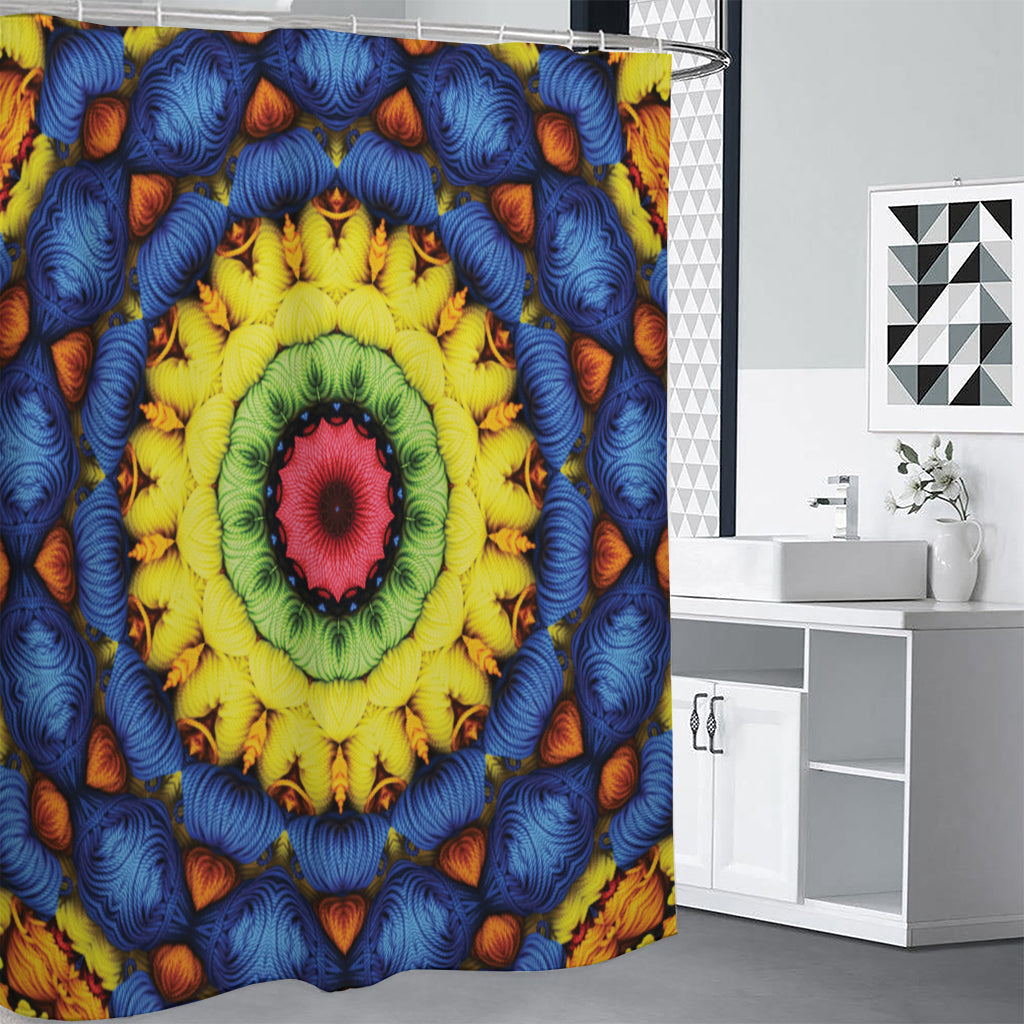 Colorful Kaleidoscope Print Premium Shower Curtain