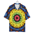 Colorful Kaleidoscope Print Rayon Hawaiian Shirt