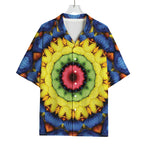 Colorful Kaleidoscope Print Rayon Hawaiian Shirt