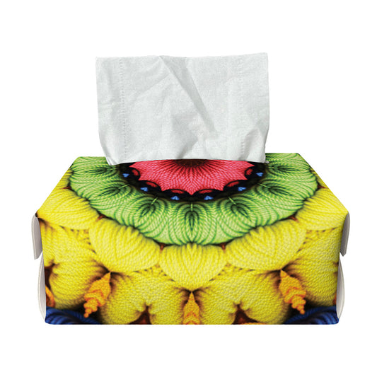 Colorful Kaleidoscope Print Rectangle Tissue Box Cover