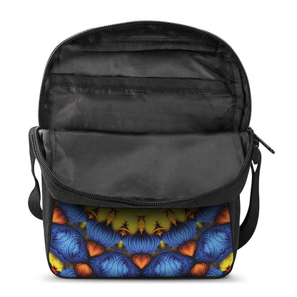 Colorful Kaleidoscope Print Rectangular Crossbody Bag