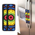 Colorful Kaleidoscope Print Refrigerator Handle Covers