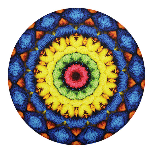 Colorful Kaleidoscope Print Round Blanket
