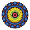 Colorful Kaleidoscope Print Round Floor Mat