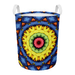 Colorful Kaleidoscope Print Round Laundry Basket