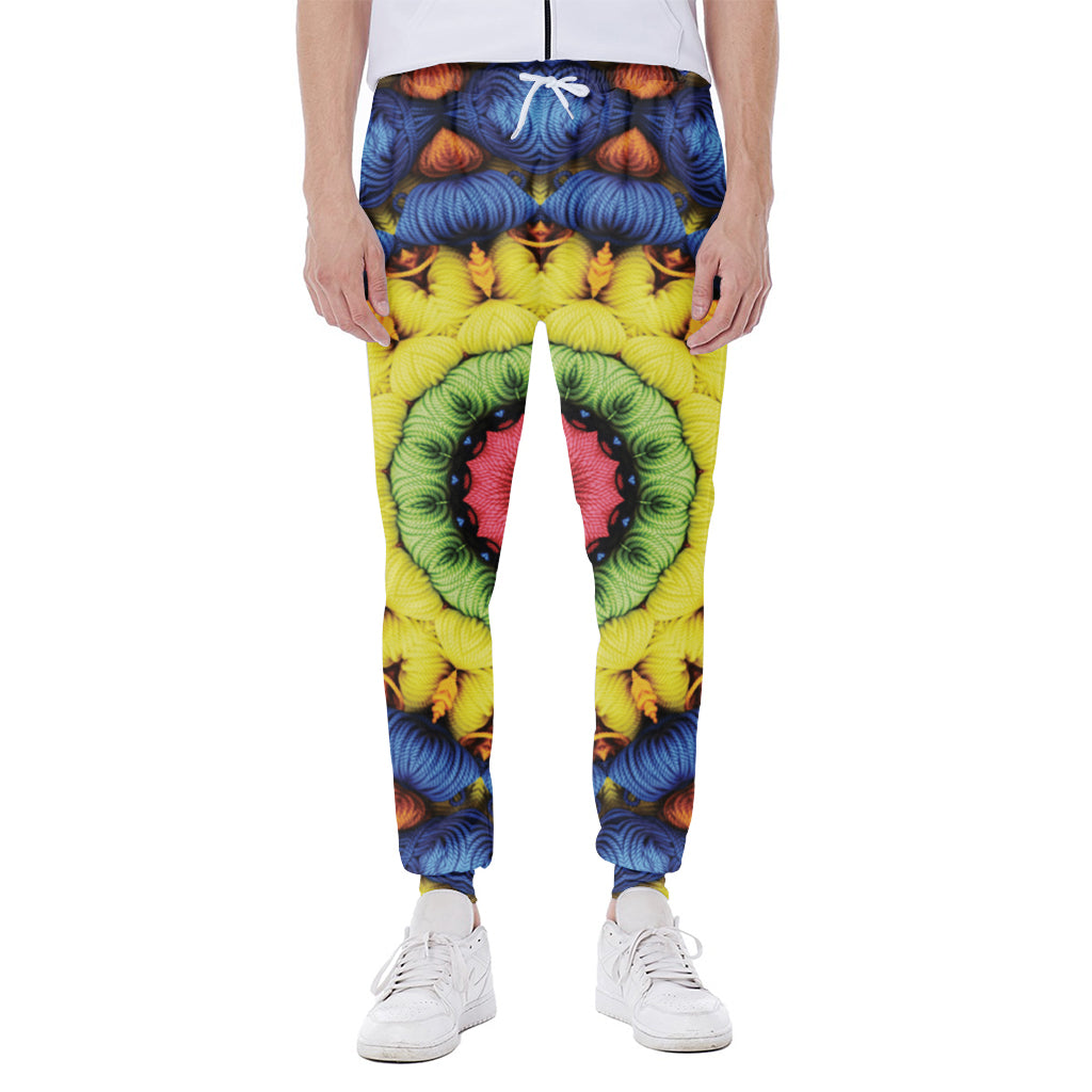 Colorful Kaleidoscope Print Scuba Joggers