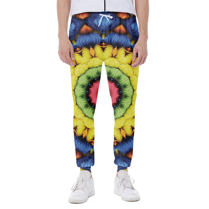 Colorful Kaleidoscope Print Scuba Joggers