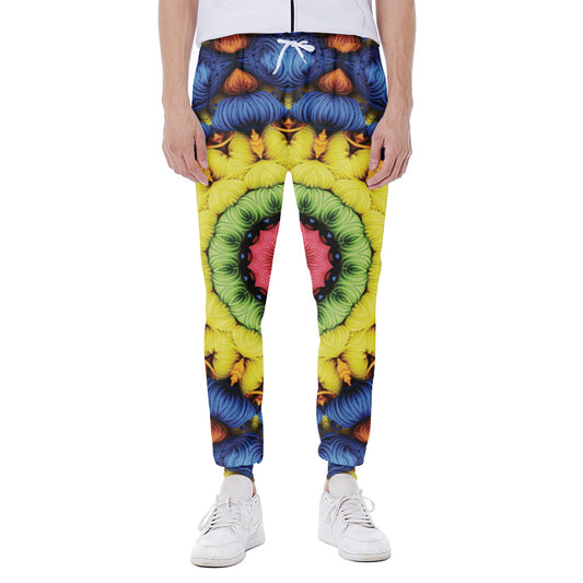 Colorful Kaleidoscope Print Scuba Joggers