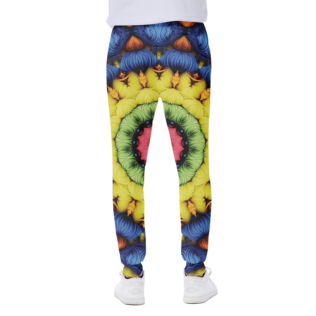 Colorful Kaleidoscope Print Scuba Joggers