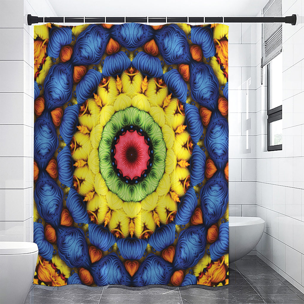 Colorful Kaleidoscope Print Shower Curtain