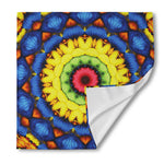 Colorful Kaleidoscope Print Silk Bandana