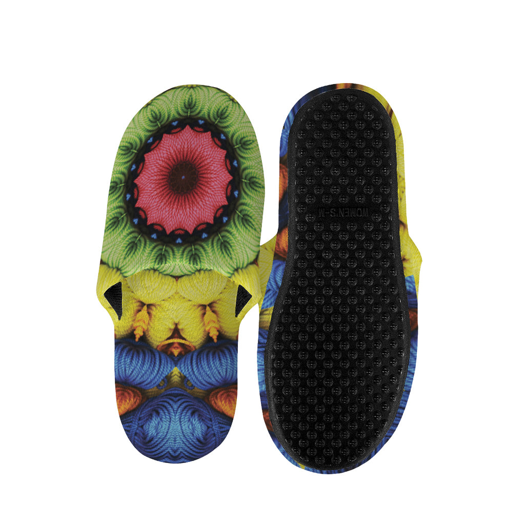Colorful Kaleidoscope Print Slippers