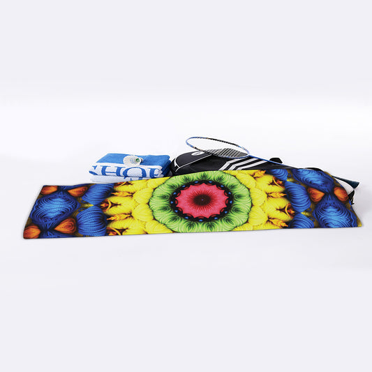 Colorful Kaleidoscope Print Sports Towel